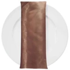 Bridal Satin Table Napkin in Light Brown 051