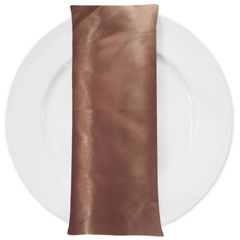 Bridal Satin Table Napkin in Light Brown 051