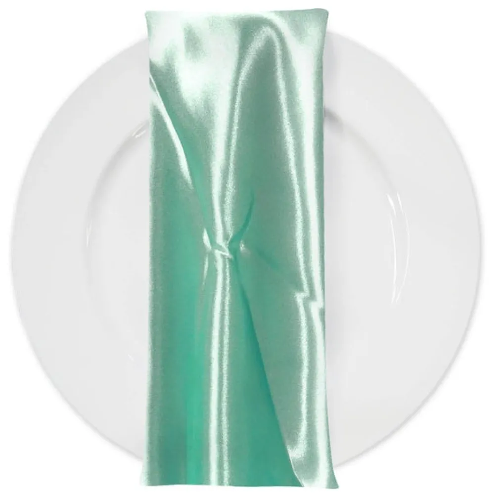 Bridal Satin Table Napkin in Mint 765