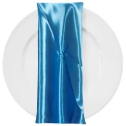 Bridal Satin Table Napkin in Peacock 777