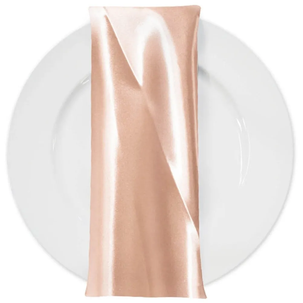 Bridal Satin Table Napkin in Peach 178