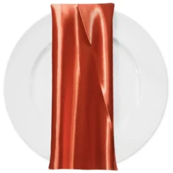 Bridal Satin Table Napkin in Rust 735