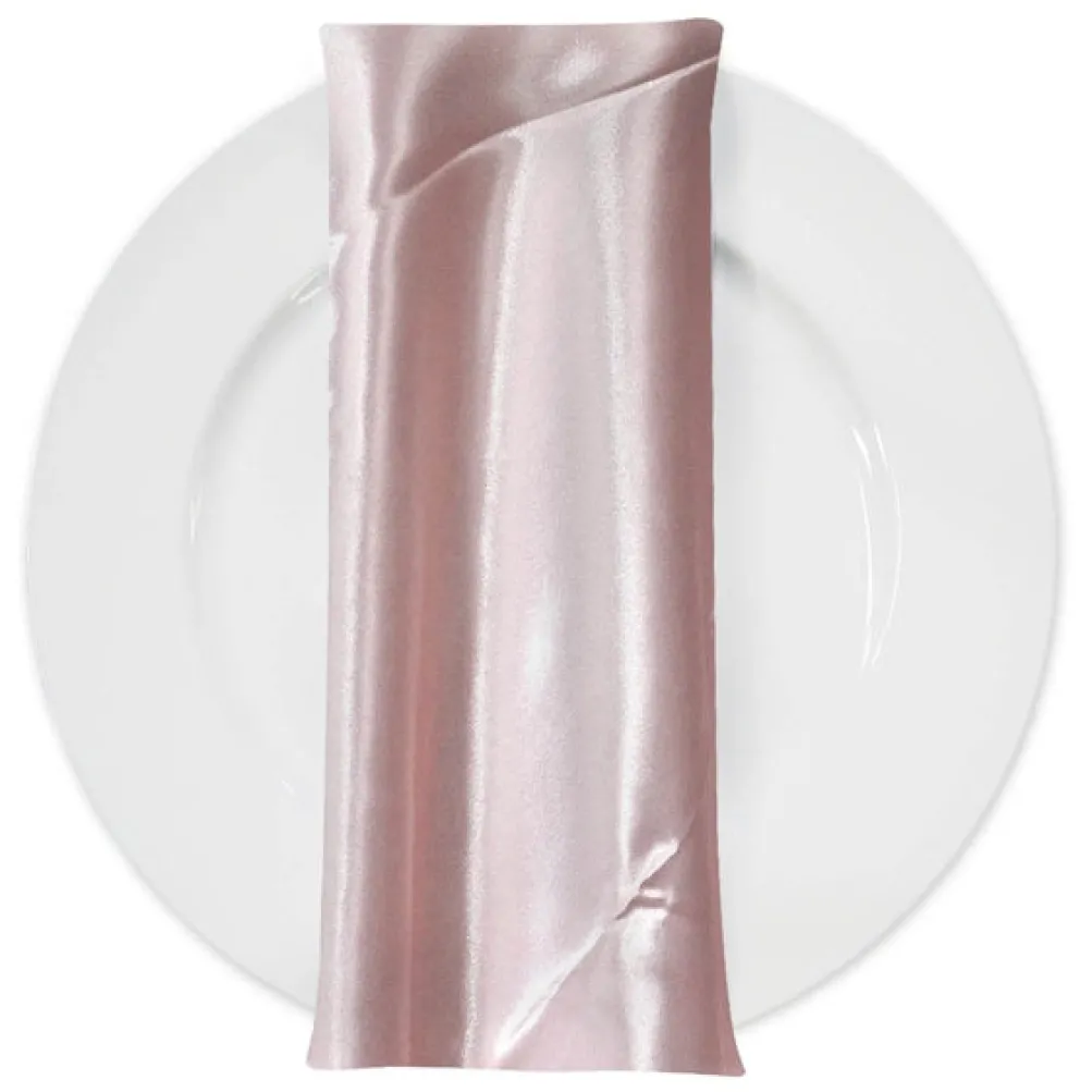 Bridal Satin Table Napkin in Rose Powder 318