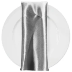 Bridal Satin Table Napkin in Silver 606