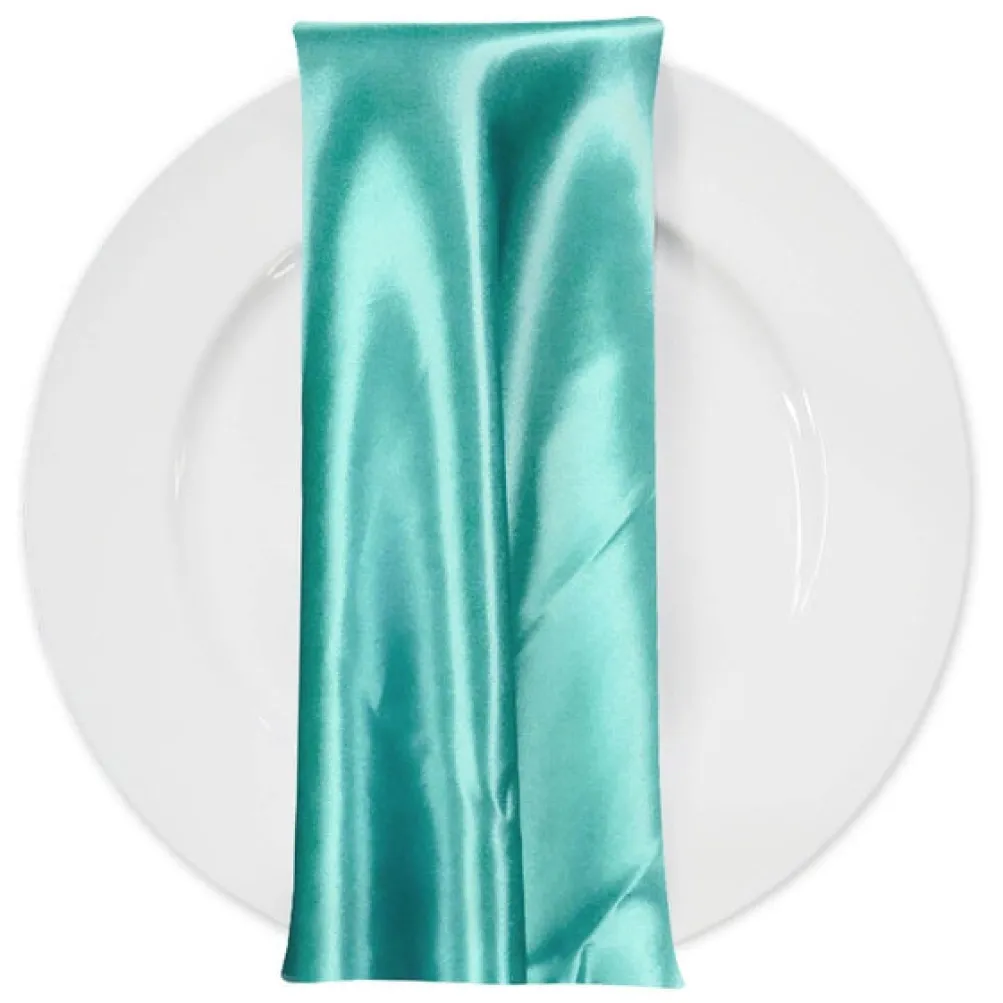 Bridal Satin Table Napkin in Teal Green 211