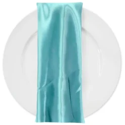 Bridal Satin Table Napkin in Teal Green 645