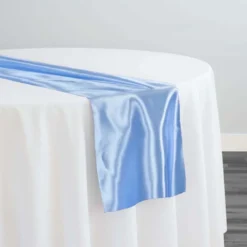 Bridal Satin Table Runner in Blue 120