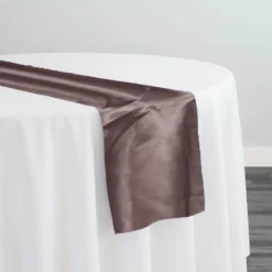 Bridal Satin Table Runner in Brown 266