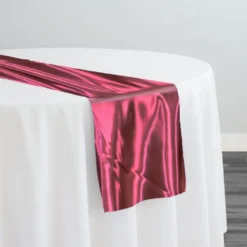 Bridal Satin Table Runner in Burgundy 232