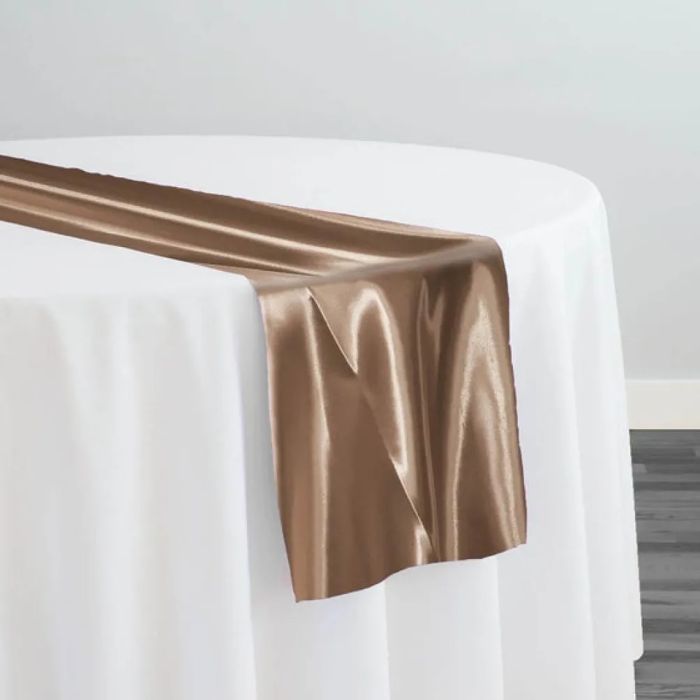 Bridal Satin Table Runner in Capuccino 47