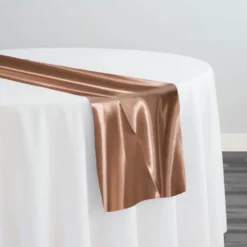 Bridal Satin Table Runner in Camel 249