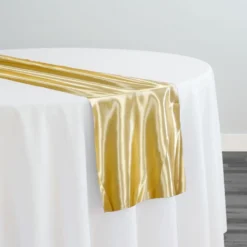Bridal Satin Table Runner in Gold 902
