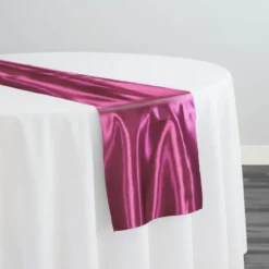 Bridal Satin Table Runner in Guava 160