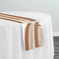 Bridal Satin Table Runner in Gold 901