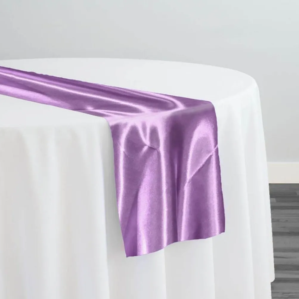 Bridal Satin Table Runner in Lavender 468