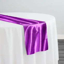 Bridal Satin Table Runner in Lavender 169