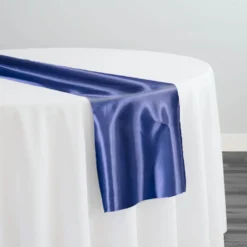 Bridal Satin Table Runner in Navy 245