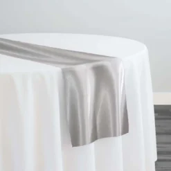 Bridal Satin Table Runner in Off White 105