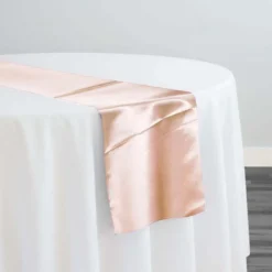 Bridal Satin Table Runner in Peach 178