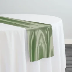 Bridal Satin Table Runner in Sage 152
