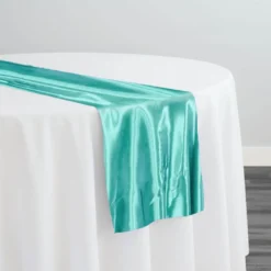 Bridal Satin Table Runner in Teal Green 211