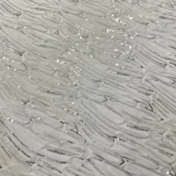 Brilliant Sheer Sequins Table Runner in White