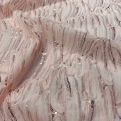 Brilliant Sheer Sequins Table Runner in Blush