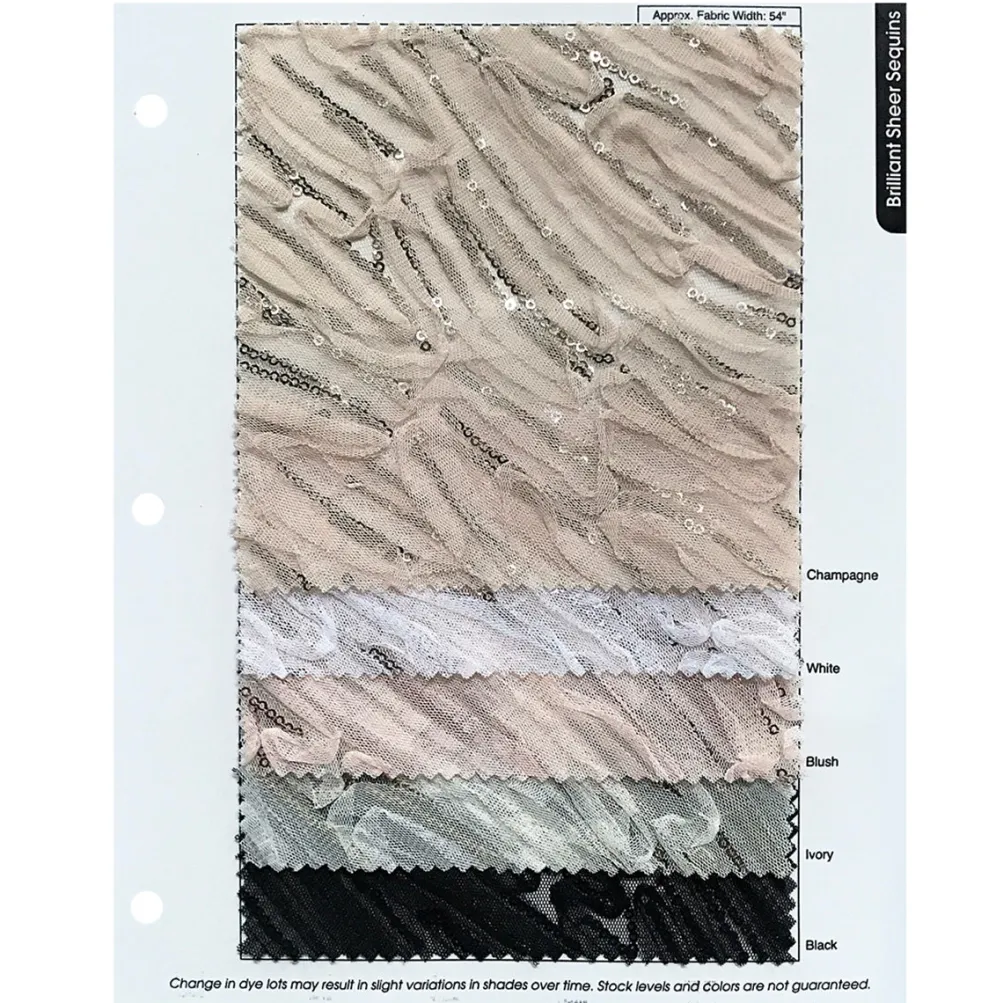 Brilliant Sheer Sequins Table Linen in Ivory