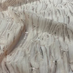 Brilliant Sheer Sequins Table Linen in Ivory