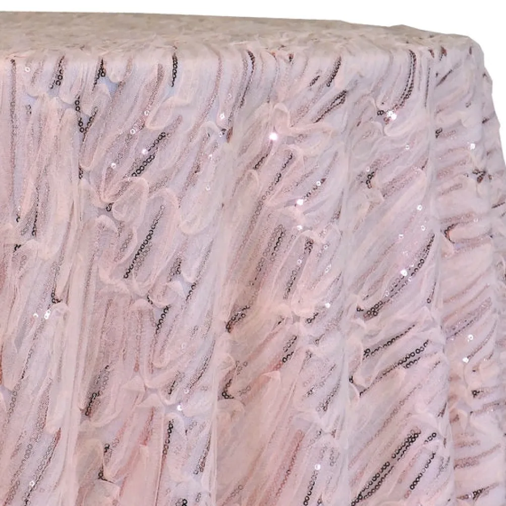 Brilliant Sheer Sequins Table Linen in Blush