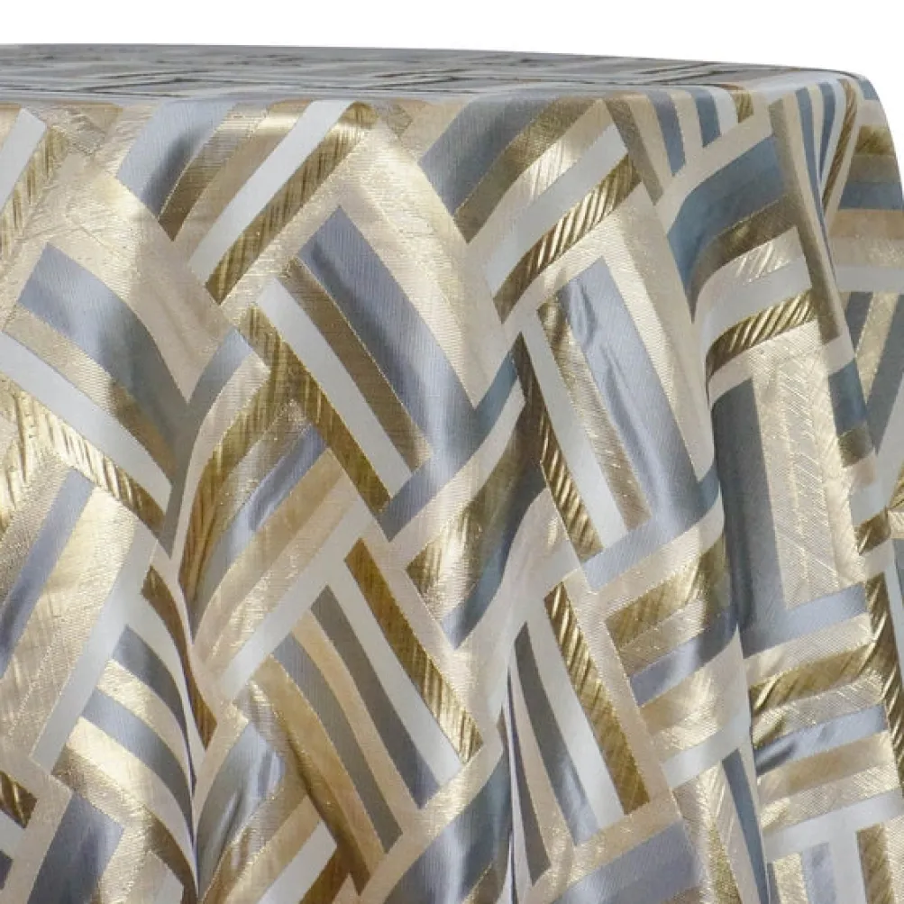 Broadway Jacquard (Reversible) Table Linen in Gold