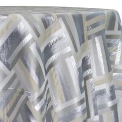 Broadway Jacquard (Reversible) Table Linen in Silver