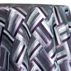 Broadway Jacquard (Reversible) Table Linen in Eggplant