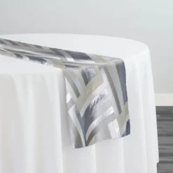 Broadway Jacquard (Reversible) Table Runner in Silver