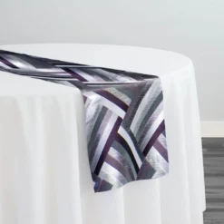 Broadway Jacquard (Reversible) Table Runner in Purple