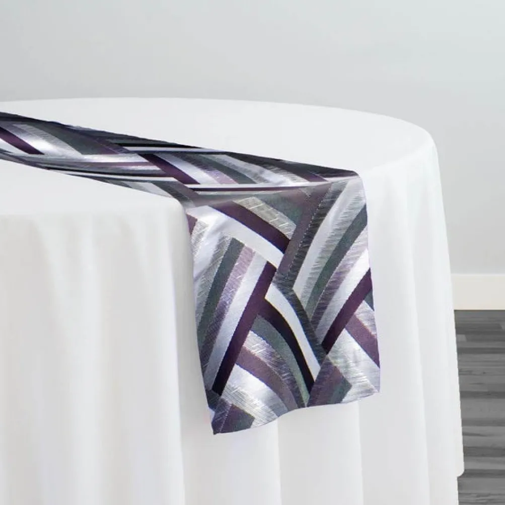 Broadway Jacquard (Reversible) Table Runner in Purple