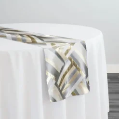 Broadway Jacquard (Reversible) Table Runner in Gold