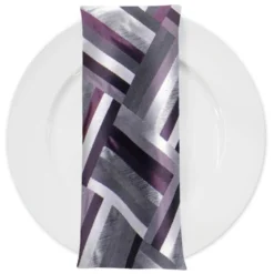 Broadway Jacquard (Reversible) Table Napkin in Eggplant