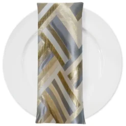 Broadway Jacquard (Reversible) Table Napkin in Gold