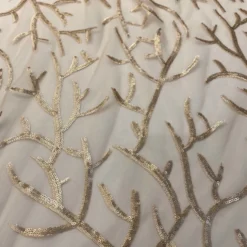 Brooks Sequins Table Linen in Champagne