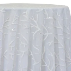 Brooks Sequins Table Linen in White and White