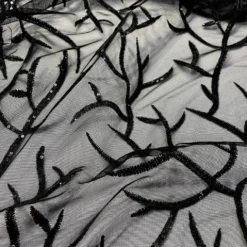 Brooks Sequins Table Linen in Black