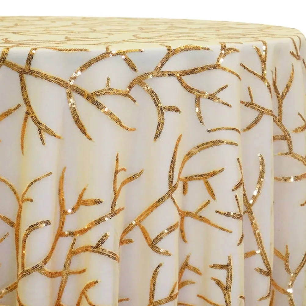 Brooks Sequins Table Linen in Gold