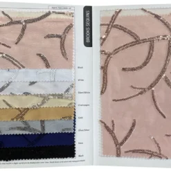 Brooks Sequins Table Linen in Silver and Silver
