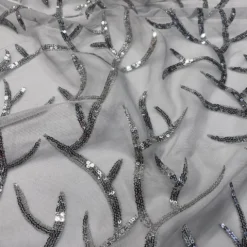 Brooks Sequins Table Linen in Charcoal