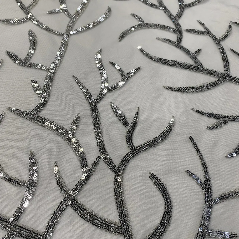 Brooks Sequins Table Runner in Charcoal
