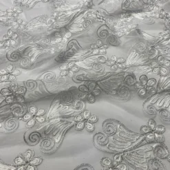 Butterfly Lace Table Linen in White