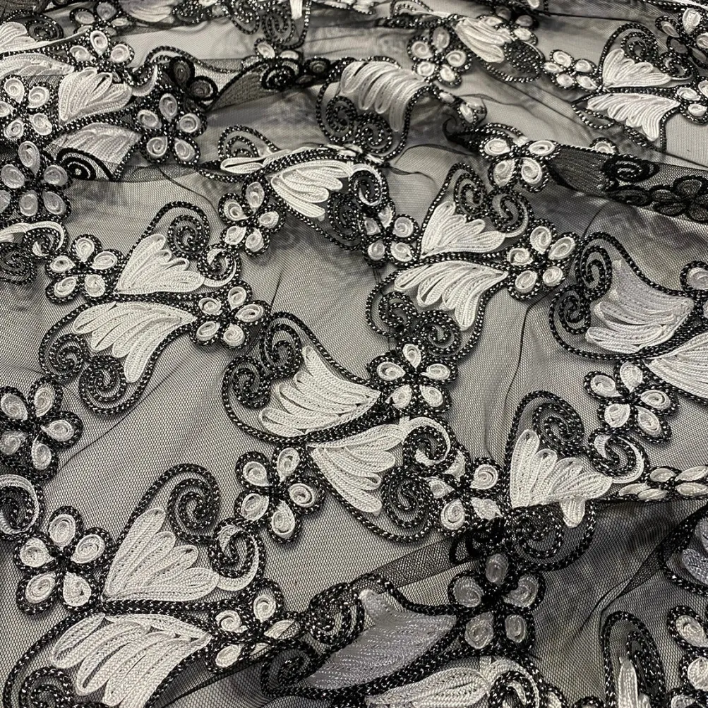 Butterfly Lace Table Runner in Black