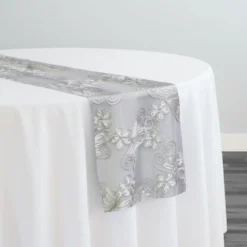 Butterfly Lace Table Runner in White