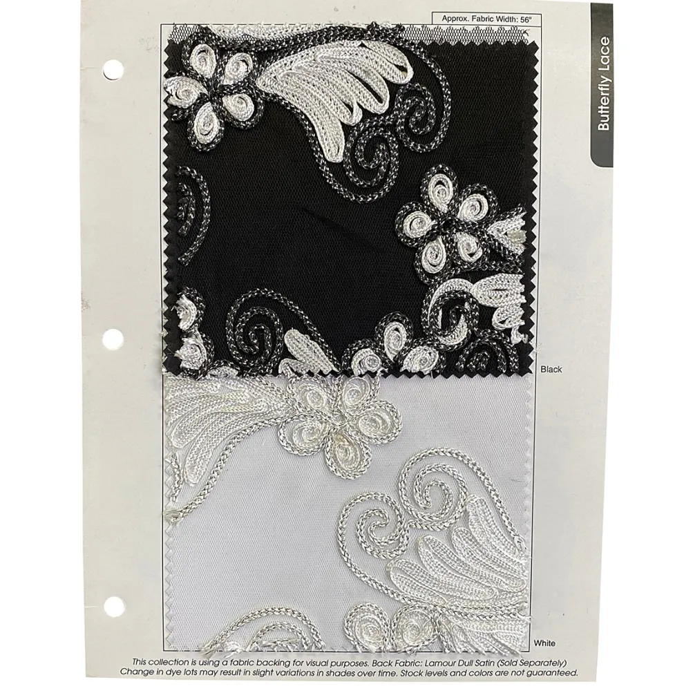 Butterfly Lace Table Runner in White